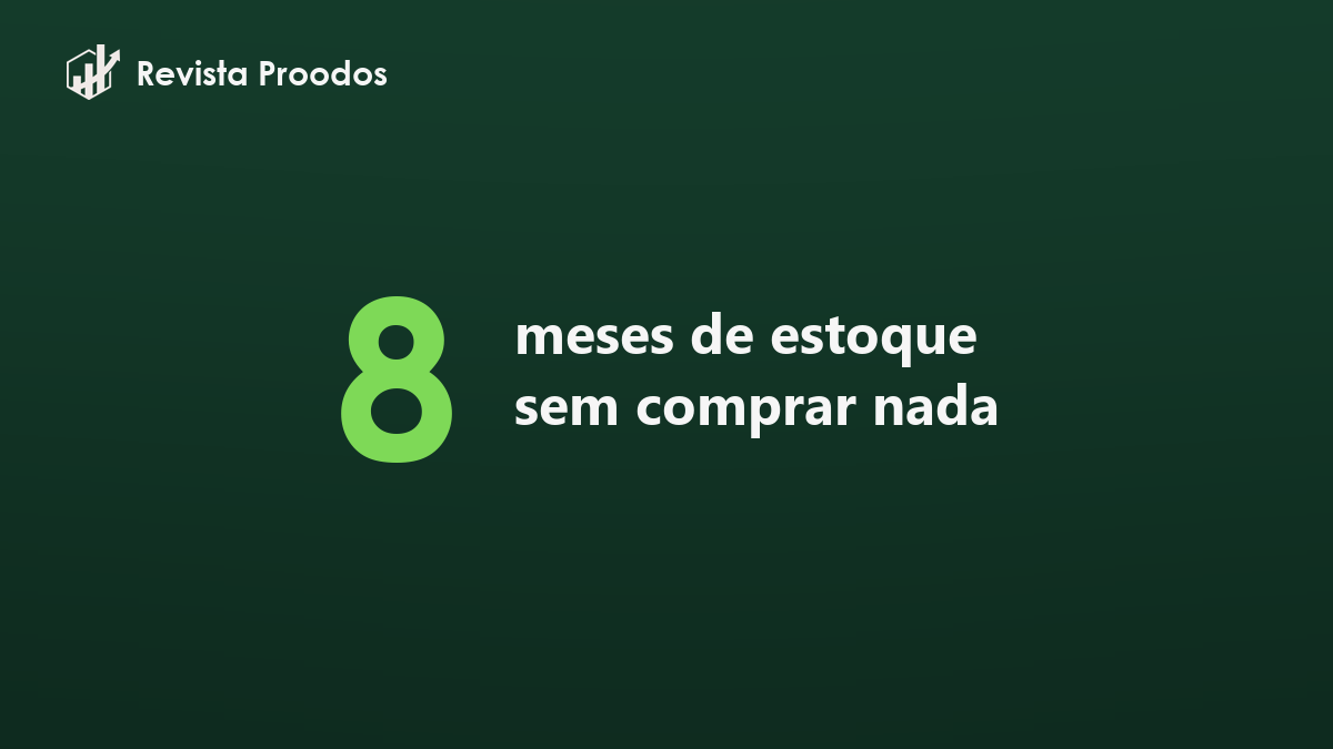 Se você parasse de comprar hoje, seu estoque duraria quantos meses?